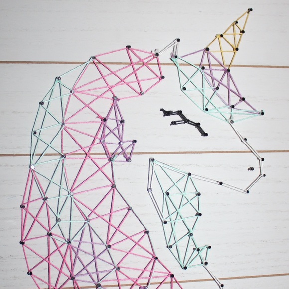 Unicorn string art wooden wall plaque NWT - Picture 16 of 16